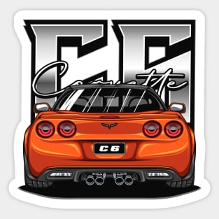 Chevy Corvette C6 (Inferno Orange) Sticker